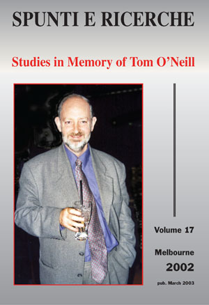 					View Vol. 17 No. 1 (2002): Studies in memory of Tom O'Neill
				